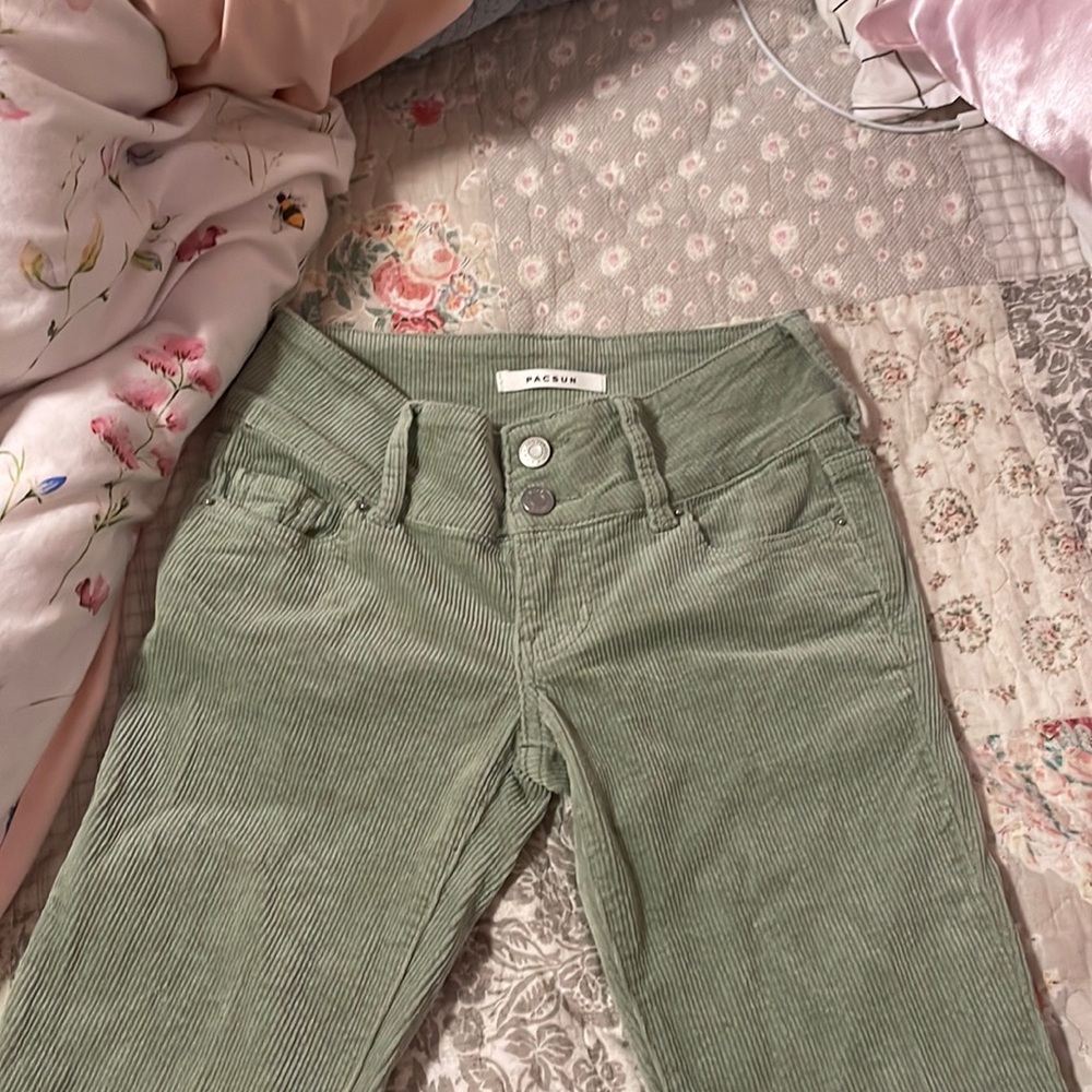 Pacsun low rise flare ribbed jeans